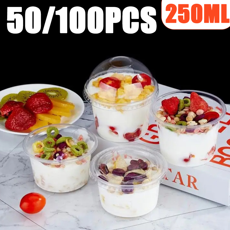 50/100PCS 250ML Einweg Kunstst – Sauce Dipping Cup Bewertung und Preis
