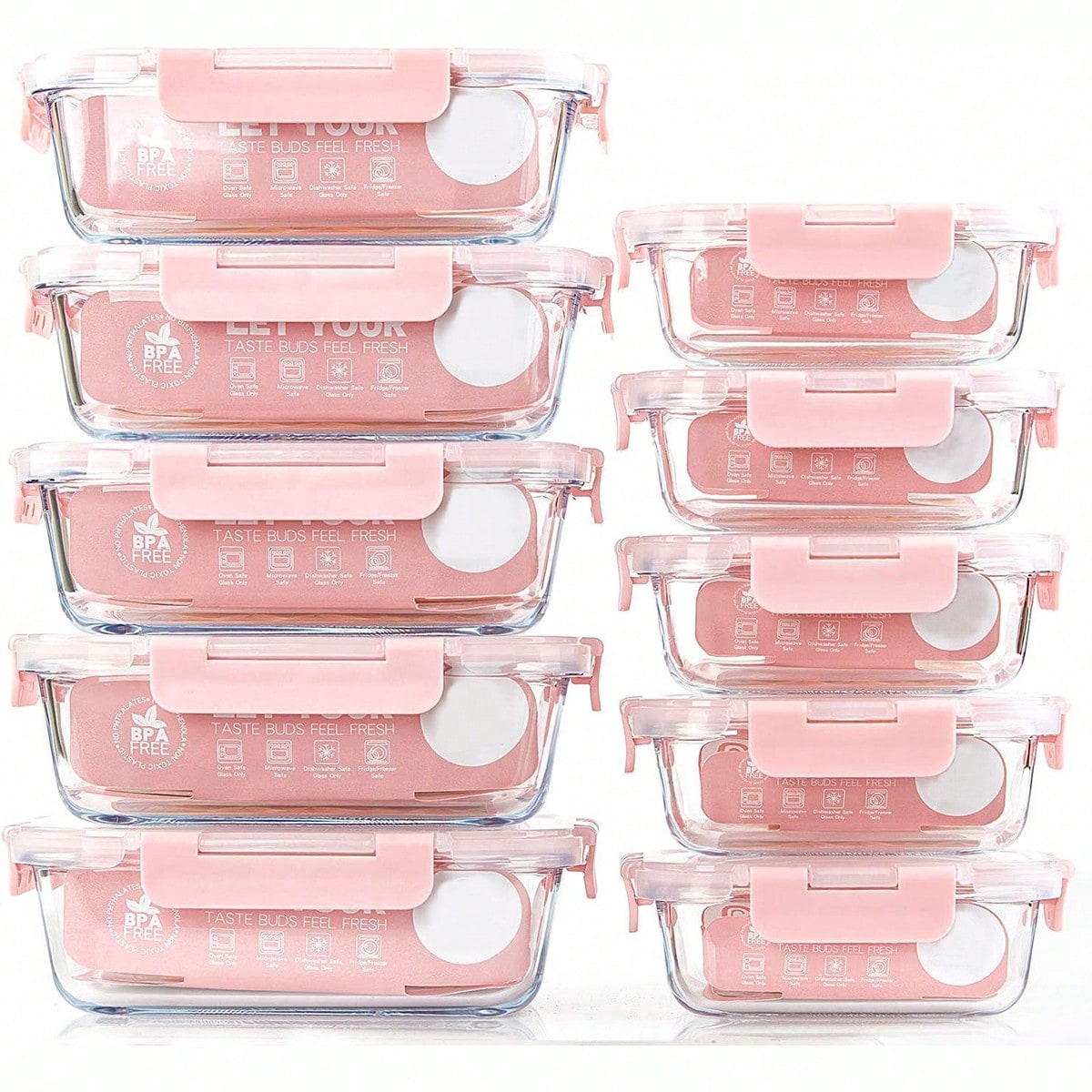 10er-Pack Glas-Mahlzeitbehälte – Meal Prep Kitchen Bewertung und Preis
